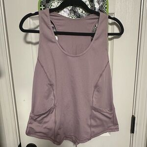 SHEIN athletic shirt with pockets and open back